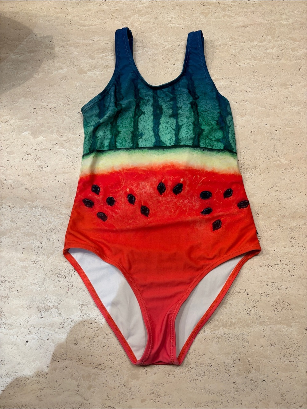 Molo Kids Watermelon One-Piece Swimsuit - Green, Red, Blue